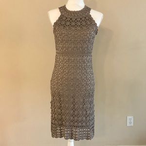 NWT Taupe Crochet Dress